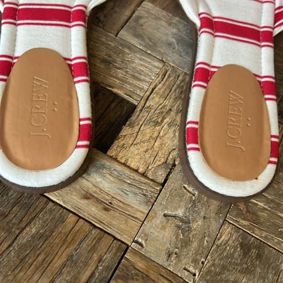 J Crew Red White Striped Knotted Slide Sandals Size 10 - Picture 3 of 8